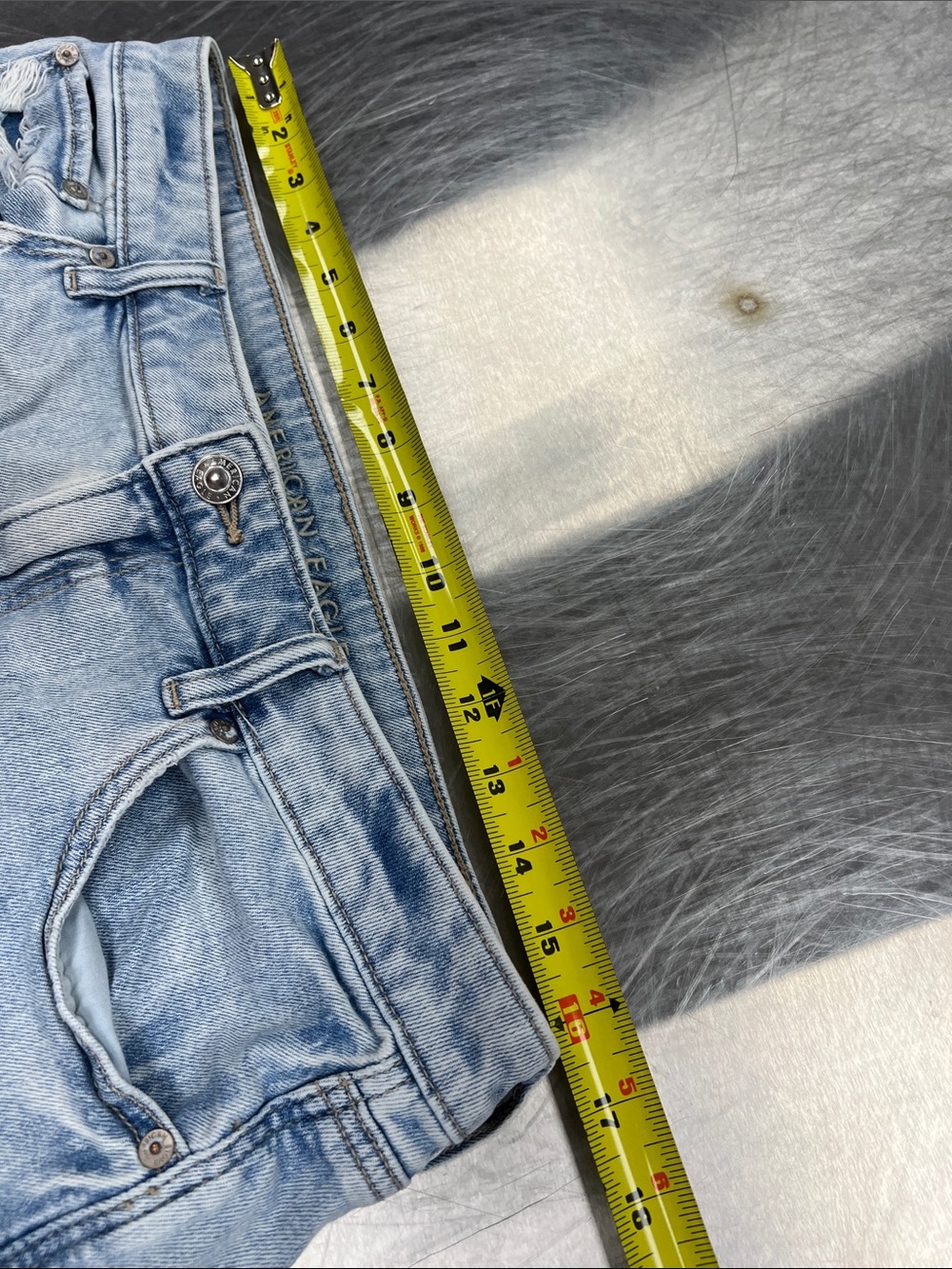 American Eagle Outfitters Light Blue Wide-Leg Jeans Women’s 12 - Picture 6 of 13